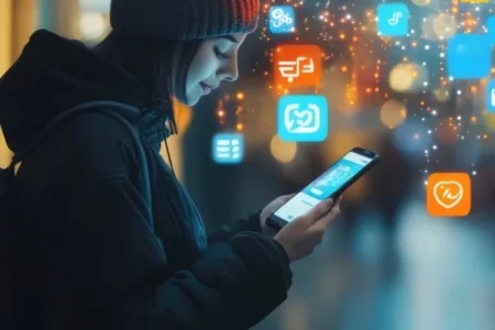 digital-consumer-customer-shopping-social-media-convenience-mobile-platforms-purchases-with-brands-exploring-personalized-offers-seamless-online-experience
