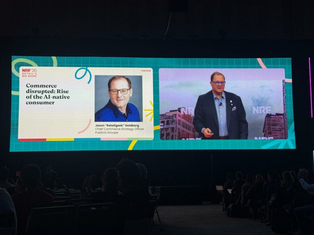 Jason Goldberg da Publicis Groupe na NRF 2026. Foto: Divulgação/Central do Varejo